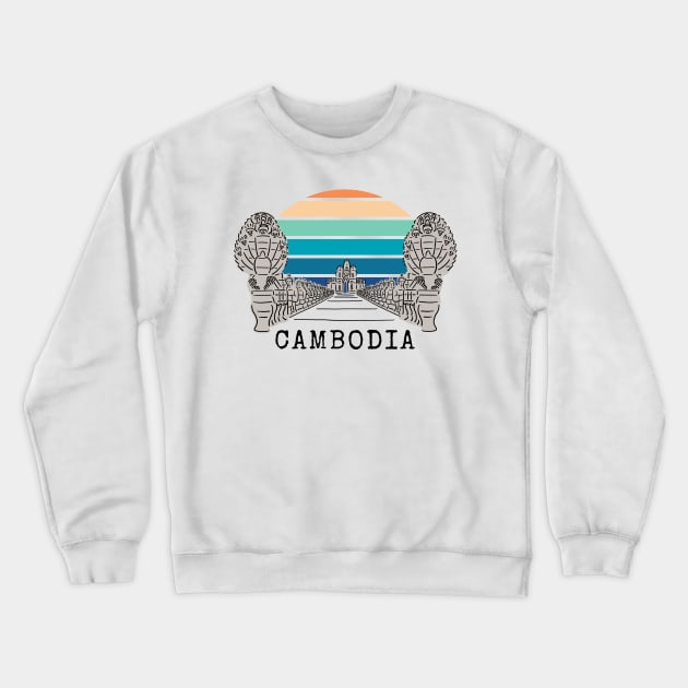 Angkor Thom Majesty: Cambodia's Ancient Wonder -- Vintage Edition V1 Crewneck Sweatshirt by CuteBotss